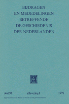 Bijdragen en Mededelingen betreffende de Geschiedenis der Nederlanden. Deel 93,  [tijdschrift] Bijdragen en Mededeelingen van het Historisch Genootschap