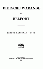 Dietsche Warande en Belfort. Jaargang 1909,  [tijdschrift] Dietsche Warande en Belfort