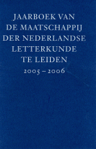 Jaarboek van de Maatschappij der Nederlandse Letterkunde, 2005-2006,  [tijdschrift] Jaarboek van de Maatschappij der Nederlandse Letterkunde [2001- ]