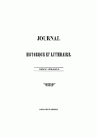 Journal historique et littéraire. Nouvelle série. Tome 15,  [tijdschrift] Journal historique et littéraire
