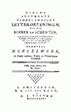 Vaderlandsche letteroefeningen. Jaargang 1786,  [tijdschrift] Vaderlandsche Letteroefeningen