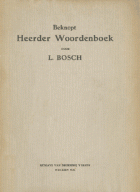 Beknopt Heerder woordenboek, Lambertus Bosch