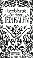 Jerusalem, Jacob Israël de Haan