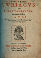 Auriacus, sive libertas saucia, Daniël Heinsius