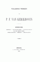 Volledige werken. Deel 7, Pieter Frans van Kerckhoven
