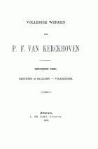 Volledige werken. Deel 13, Pieter Frans van Kerckhoven