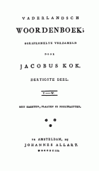 Vaderlandsch woordenboek. Deel 30, Jan Fokke, Jacobus Kok