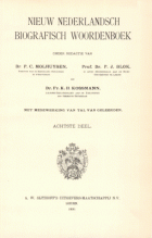Nieuw Nederlandsch biografisch woordenboek. Deel 8, P.J. Blok, P.C. Molhuysen