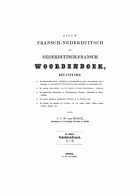 Nieuw Fransch-Nederduitsch en Nederduitsch-Fransch woordenboek, S.J.M. van Moock