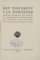 Het testament van Potgieter. Gedroomd paardrijden, E.J. Potgieter