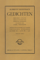 Gedichten. Deel 1, Albrecht Rodenbach