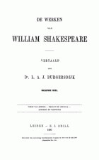 De werken van William Shakespeare. Deel 9, William Shakespeare