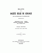 Bulletin de la Société Belge de Géologie. Jaargang 18,  [tijdschrift] Bulletin de la Société Belge de Géologie
