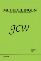Mededelingen van de Stichting Jacob Campo Weyerman. Jaargang 11,  [tijdschrift] Mededelingen van de Stichting Jacob Campo Weyerman