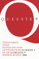 Queeste. Tijdschrift over middeleeuwse letterkunde in de Nederlanden. Jaargang 2002,  [tijdschrift] Queeste
