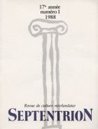 Septentrion. Jaargang 17,  [tijdschrift] Septentrion