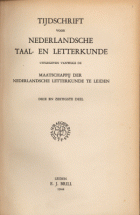 Tijdschrift voor Nederlandse Taal- en Letterkunde. Jaargang 63,  [tijdschrift] Tijdschrift voor Nederlandse Taal- en Letterkunde