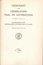 Tijdschrift voor Nederlandse Taal- en Letterkunde. Jaargang 72,  [tijdschrift] Tijdschrift voor Nederlandse Taal- en Letterkunde