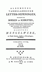Vaderlandsche letteroefeningen. Jaargang 1805,  [tijdschrift] Vaderlandsche Letteroefeningen