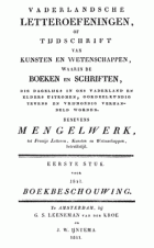 Vaderlandsche letteroefeningen. Jaargang 1841,  [tijdschrift] Vaderlandsche Letteroefeningen