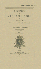 Verslagen en mededelingen van de Koninklijke Vlaamse Academie voor Taal- en Letterkunde 1911,  [tijdschrift] Verslagen en mededelingen van de Koninklijke Vlaamse Academie voor Taal- en Letterkunde
