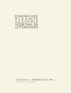 Verslagen en mededelingen van de Koninklijke Vlaamse Academie voor Taal- en Letterkunde 1955,  [tijdschrift] Verslagen en mededelingen van de Koninklijke Vlaamse Academie voor Taal- en Letterkunde
