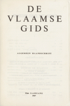 De Vlaamse Gids. Jaargang 51,  [tijdschrift] Vlaamsche Gids, De