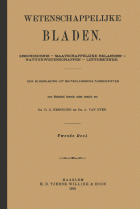 Wetenschappelijke Bladen. Jaargang 1905,  [tijdschrift] Wetenschappelijke Bladen
