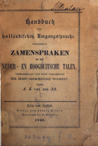 Handbuch der holländischen Umgangssprache, A.J. van der Aa