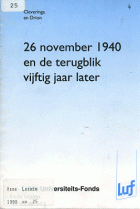 26 november 1940 en de terugblik vijftig jaar later, R.P. Cleveringa, H. Drion