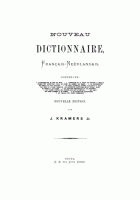 Nouveau dictionnaire français-neêrlandais, Jacob Kramers Jz.