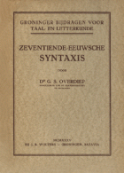 Zeventiende-eeuwsche syntaxis, G.S. Overdiep