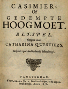 Casimier, Of gedempte hoogmoet, Catharina Questiers