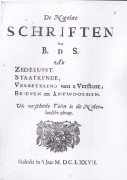 Nagelate schriften, Benedictus de Spinoza