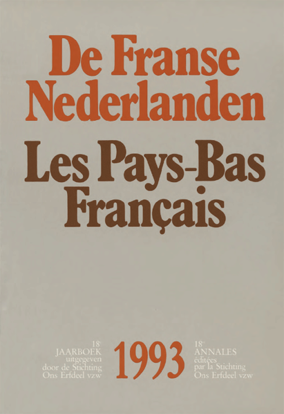 De Franse Nederlanden / Les Pays-Bas Français. Jaargang 1993