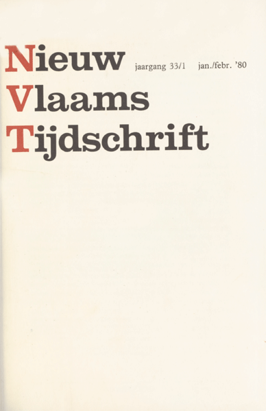 Nieuw Vlaams Tijdschrift. Jaargang 33