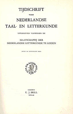 Tijdschrift voor Nederlandse Taal- en Letterkunde. Jaargang 77