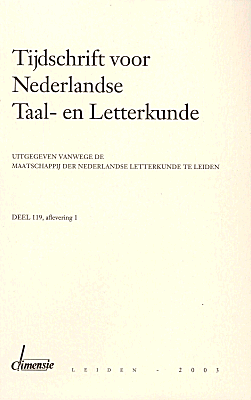 Tijdschrift voor Nederlandse Taal- en Letterkunde. Jaargang 119