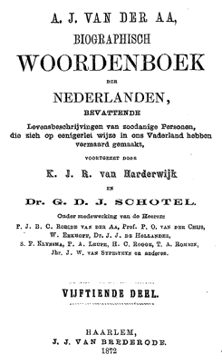 Biographisch woordenboek der Nederlanden. Deel 15