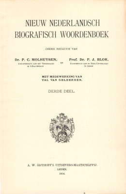 Nieuw Nederlandsch biografisch woordenboek. Deel 3