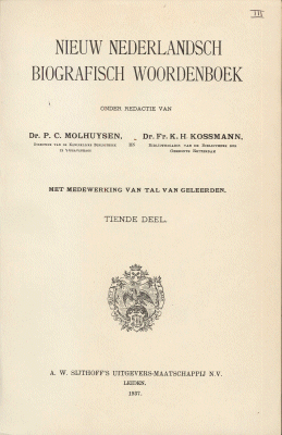 Nieuw Nederlandsch biografisch woordenboek. Deel 10